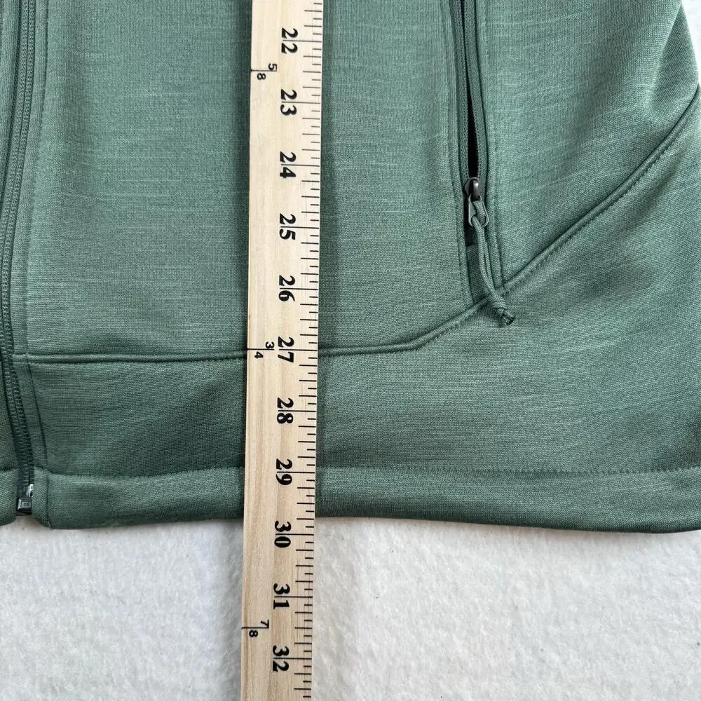 The North Face Vest Mens Size XL Green Windwall Softshell Full Zip Outdoor